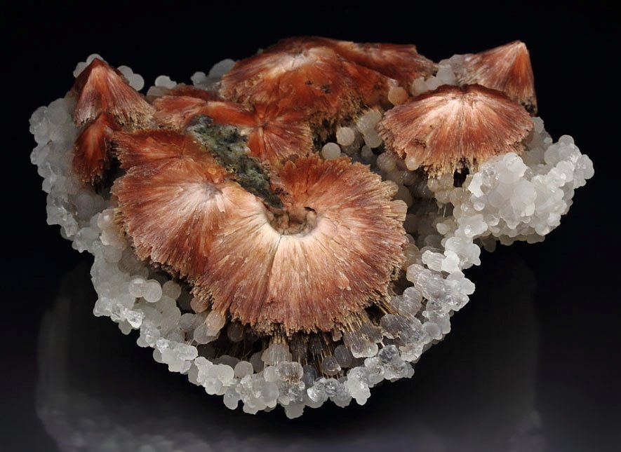 orange SCOLECITE, CHALCEDONY