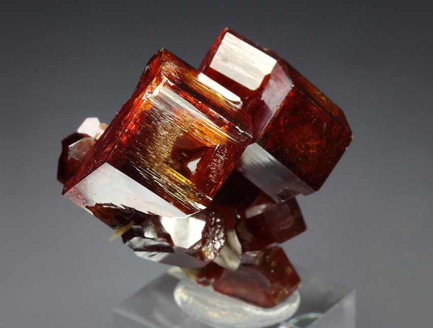 gemmy skeletal VANADINITE, BARYTE