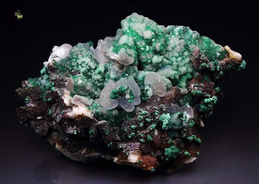 SMITHSONITE, MALACHITE, DOLOMITE, AZURITE, CHALCOPYRITE