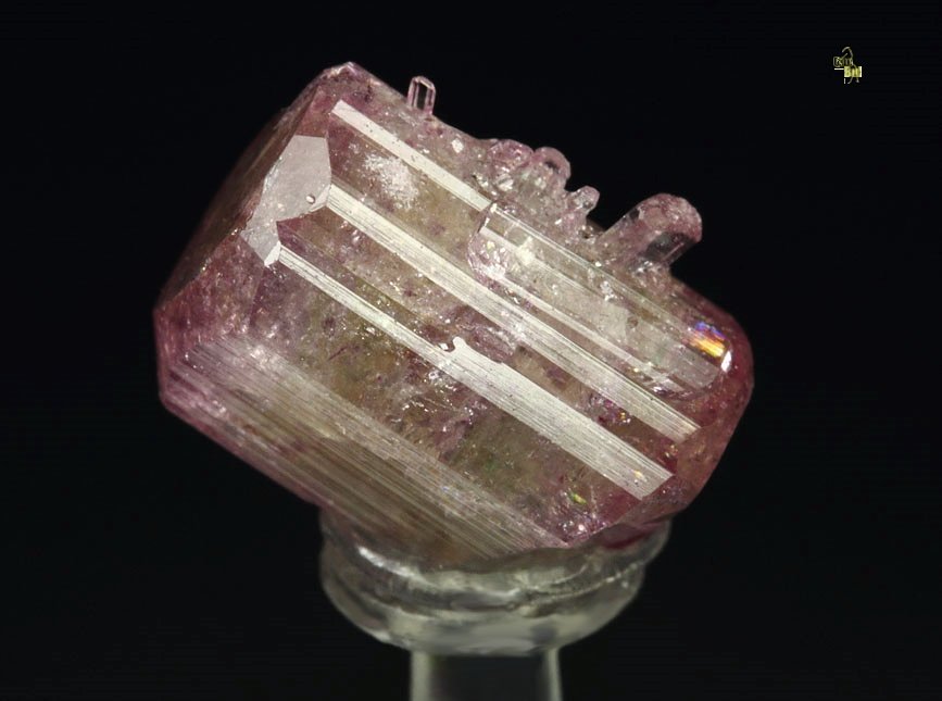 gem  bi-terminated VESUVIANITE with RASPBERRY CAPS