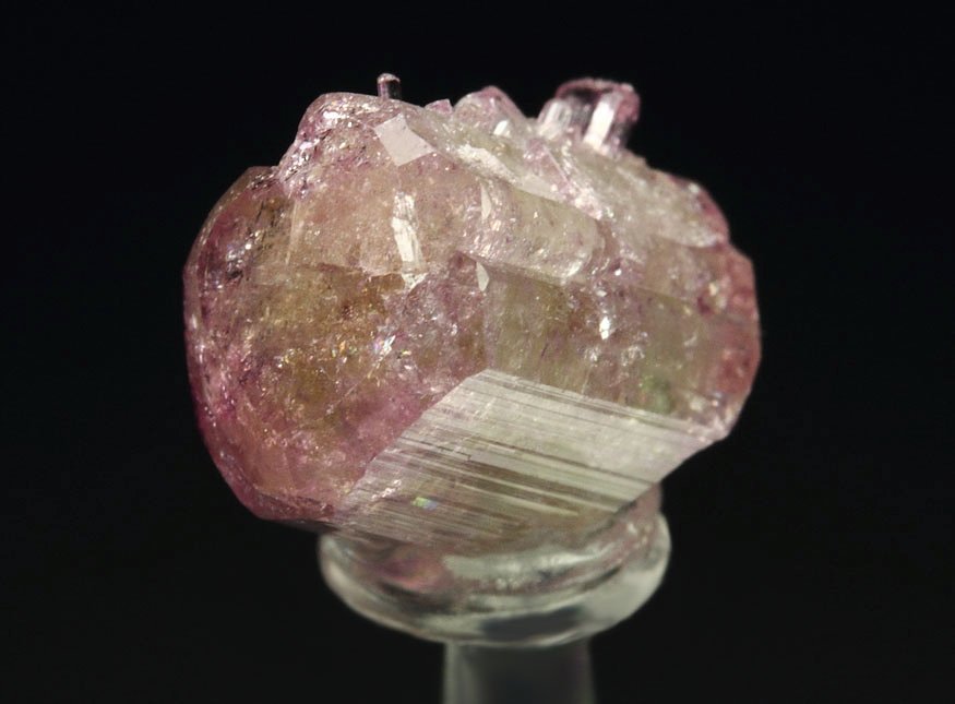 gem  bi-terminated VESUVIANITE with RASPBERRY CAPS