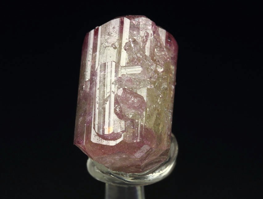 gem  bi-terminated VESUVIANITE with RASPBERRY CAPS