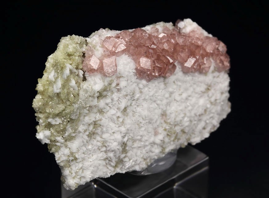 gem PINK GARNET var. GROSSULAR, DIOPSIDE, ALBITE