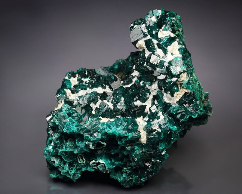 DIOPTASE, QUARTZ