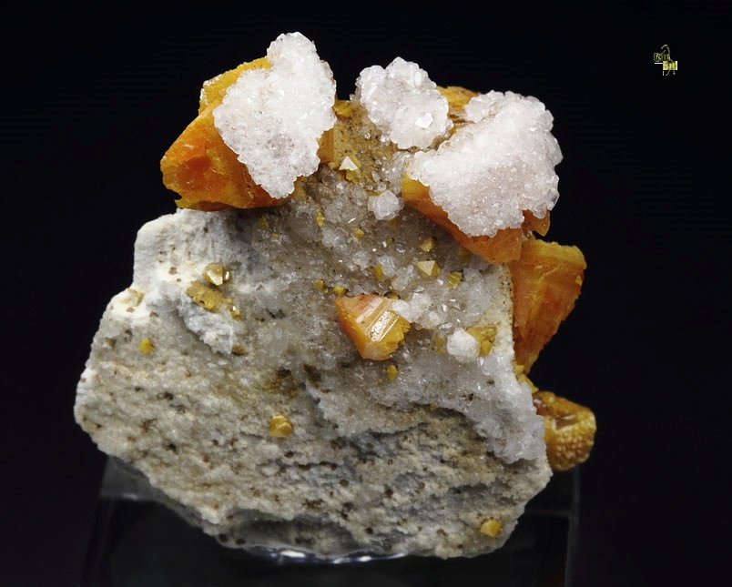 WULFENITE, CALCITE