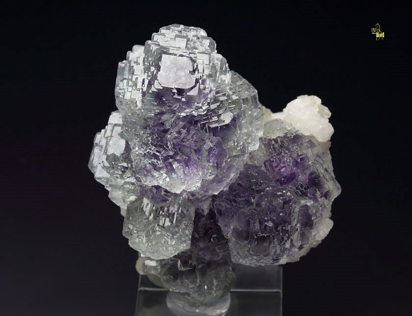 FLUORITE with PHANTOMS, CALCITE