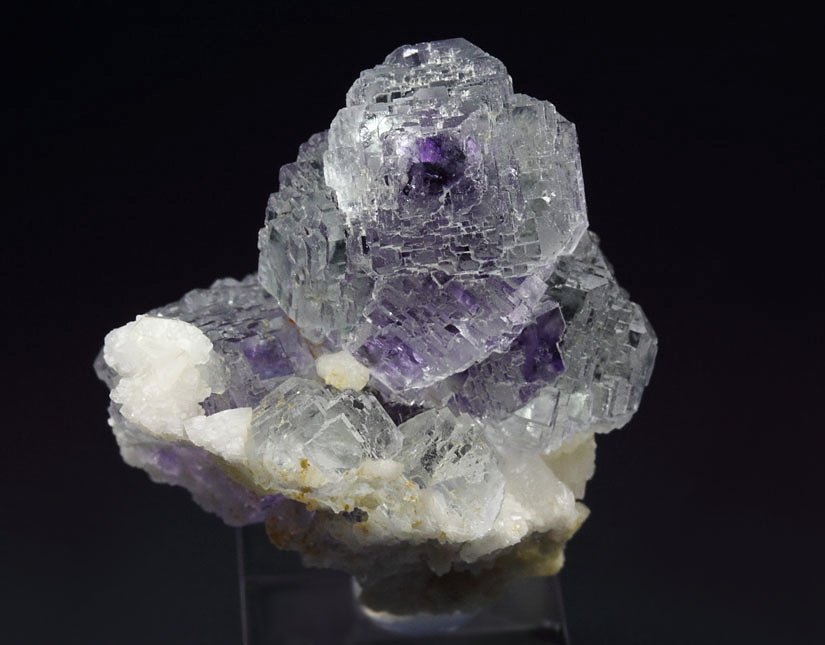 FLUORITE with PHANTOMS, CALCITE