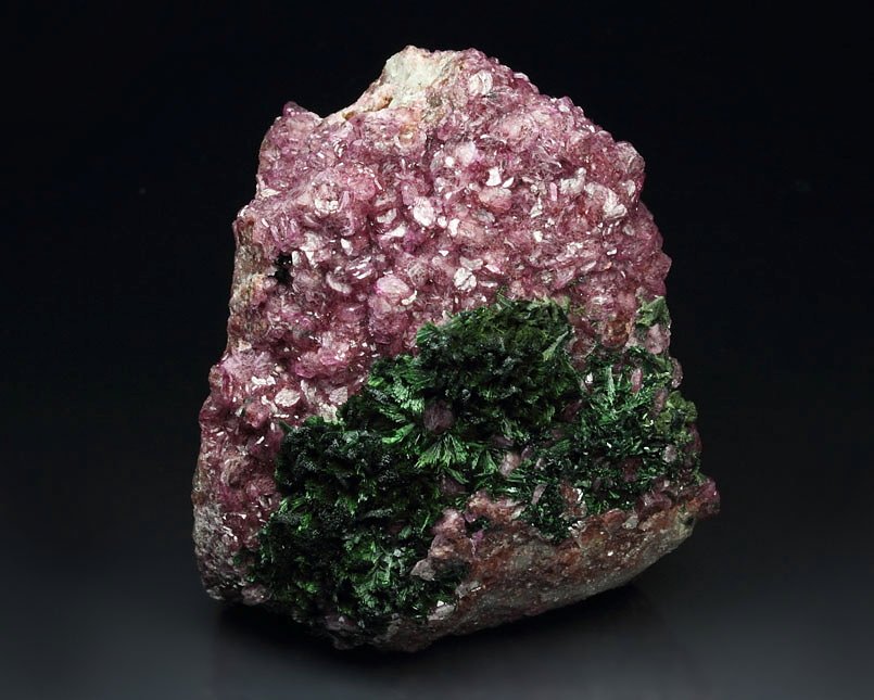 DOLOMITE var. COBALTOAN DOLOMITE, MALACHITE