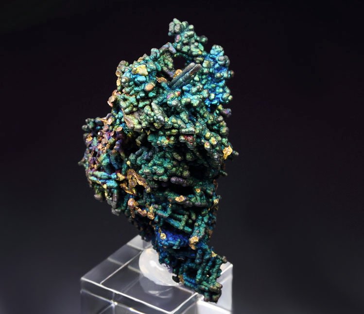 CHALCOCITE, DJURLEITE, iridescent CHALCOPYRITE