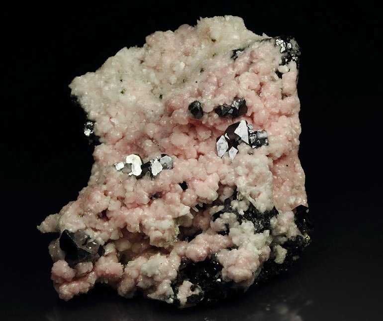 RHODOCHROSITE, GALENA, SPHALERITE, QUARTZ, CHALCOPYRITE