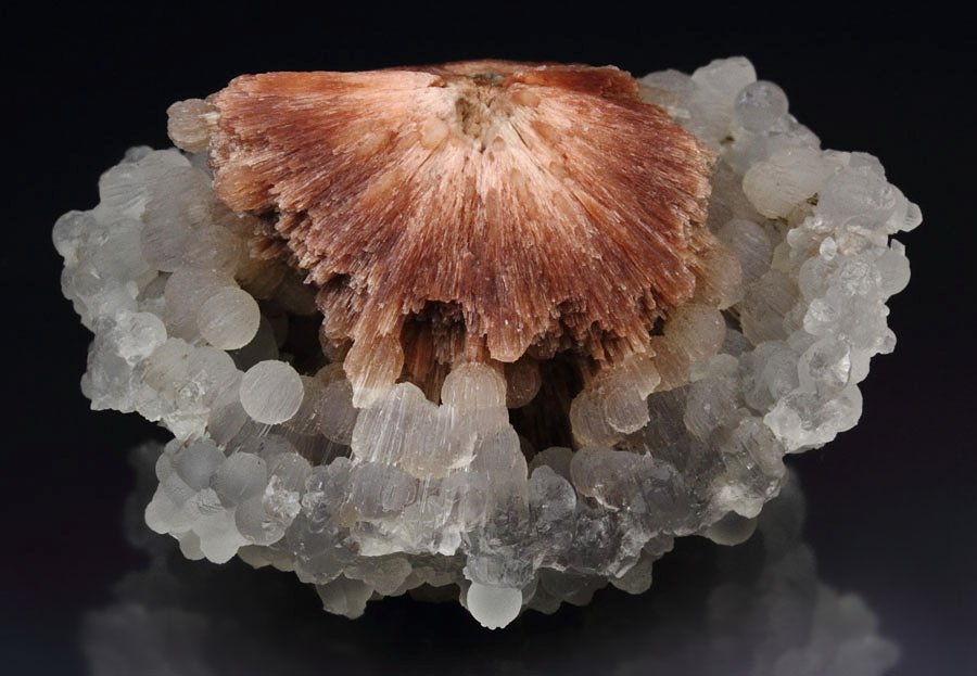 orange SCOLECITE, CHALCEDONY