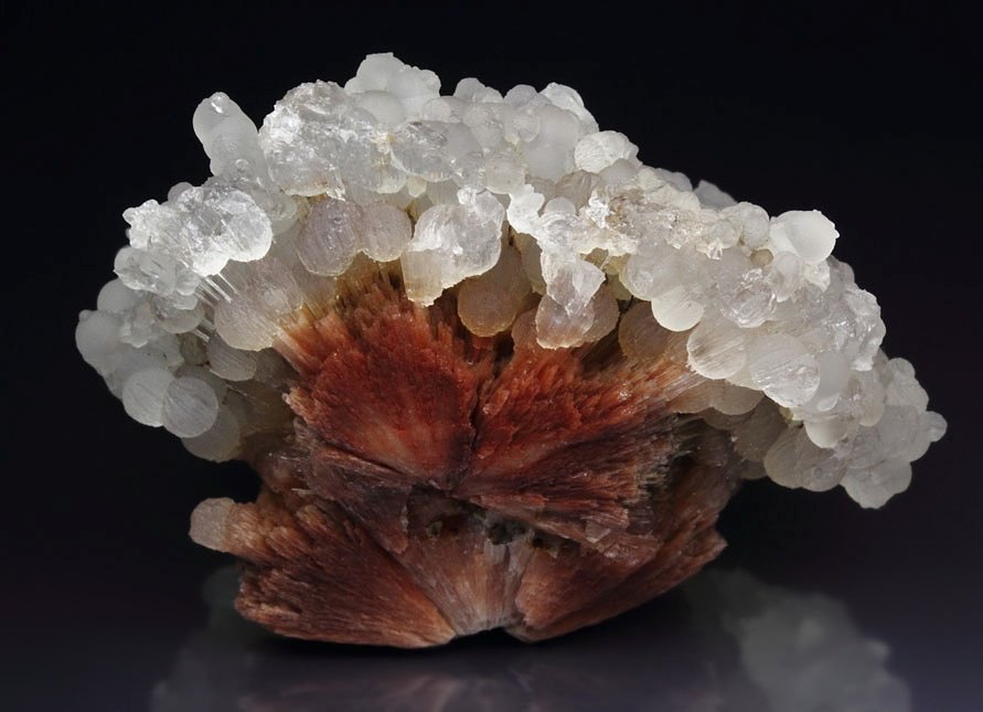 orange SCOLECITE, CHALCEDONY