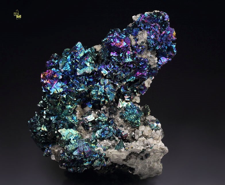 iridescent CHALCOPYRITE, DOLOMITE