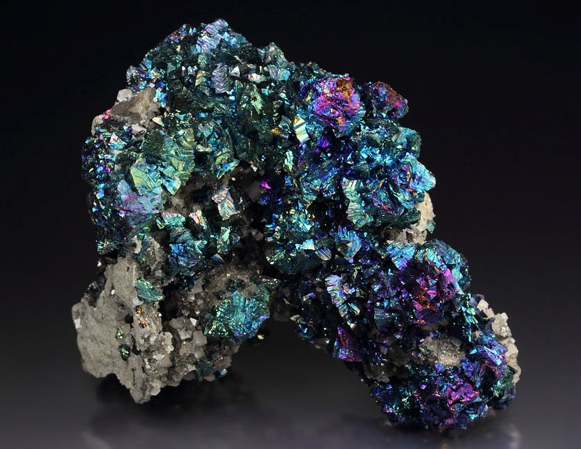 iridescent CHALCOPYRITE, DOLOMITE