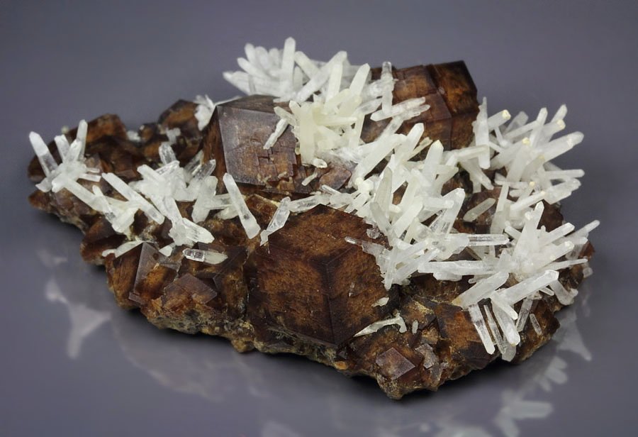 GARNET var. ANDRADITE, QUARTZ