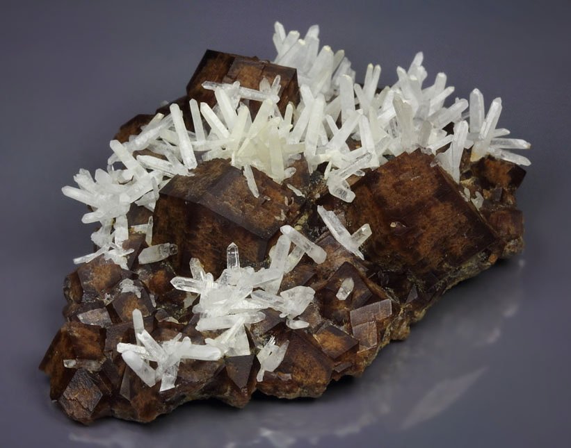 GARNET var. ANDRADITE, QUARTZ