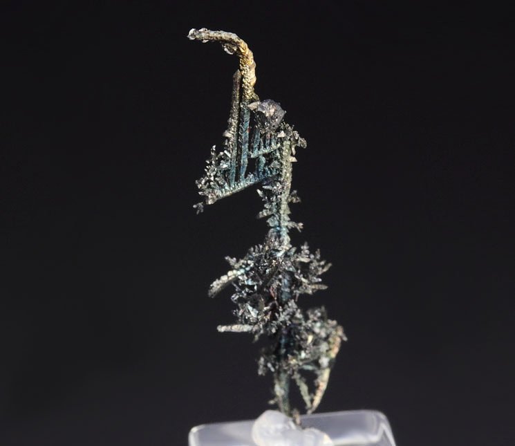 spinel-twinned SILVER iridescent 