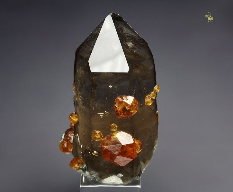 gem GARNET var. SPESSARTINE, QUARTZ var. SMOKY