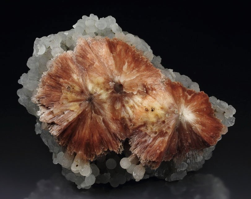 orange SCOLECITE, CHALCEDONY