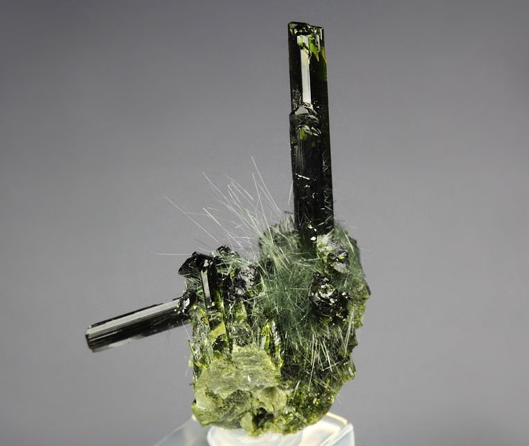 EPIDOTE, AMPHIBOLE GROUP var. BYSSOLITE