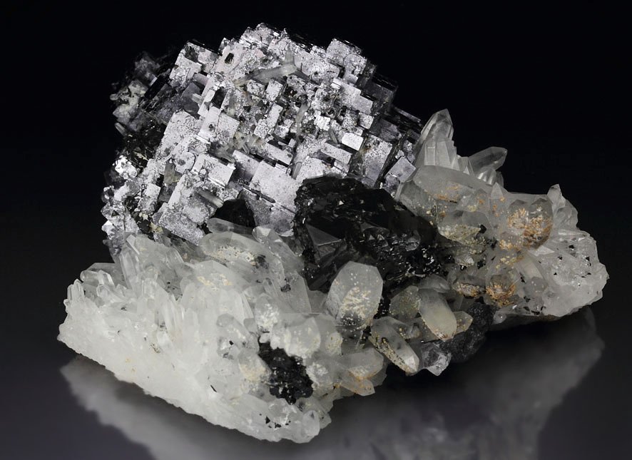 skeletal GALENA, SPHALERITE, QUARTZ