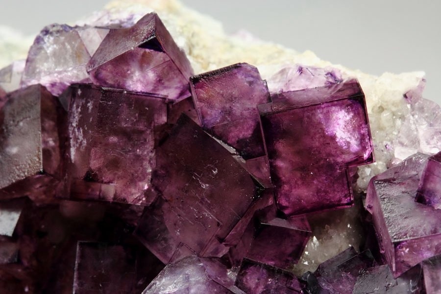 purple FLUORITE with phantoms