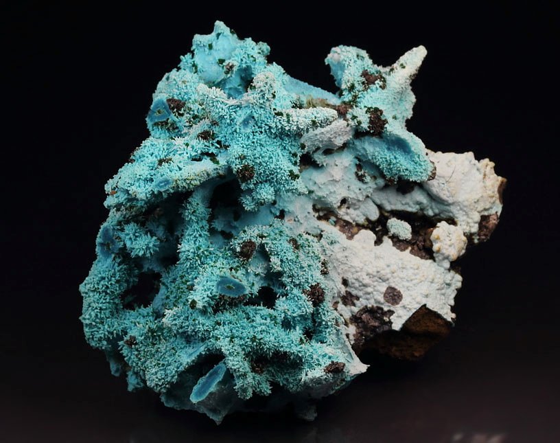 new find - AJOITE pseudomorph after AZURITE, after MALACHITE