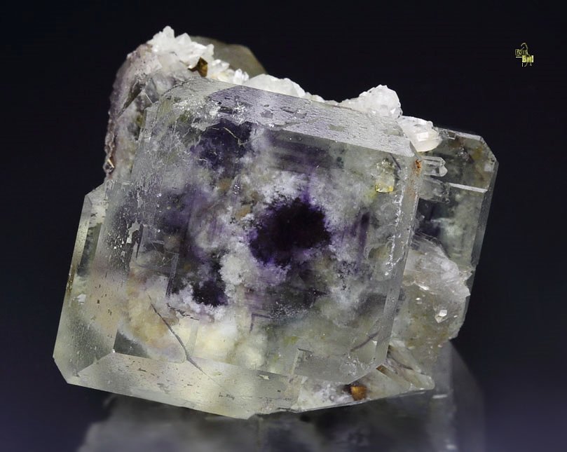 FLUORITE with PHANTOMS and PYRITE inclusions