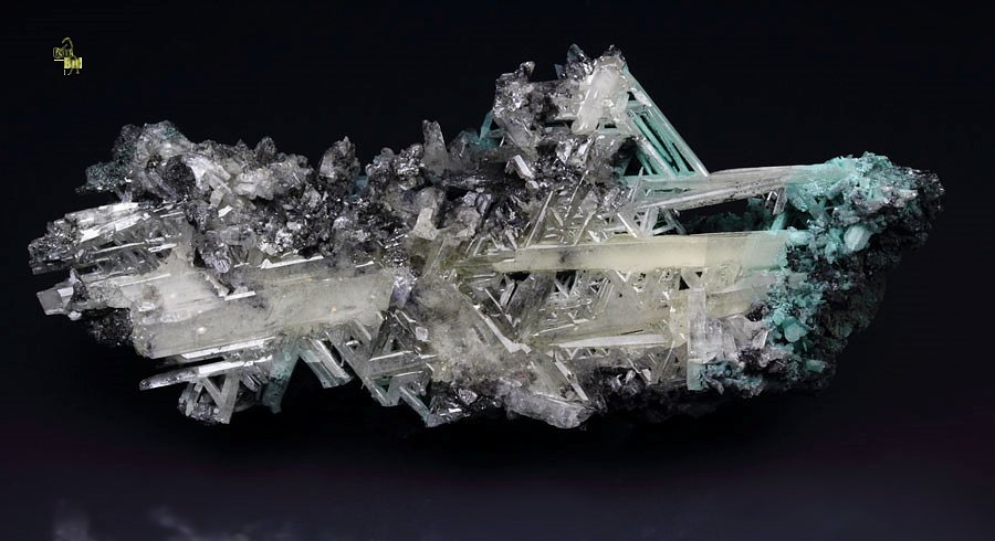 reticulated CERUSSITE, MALACHITE