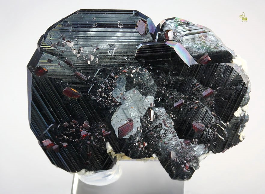 iridescent HEMATITE, gemmy RUTILE 