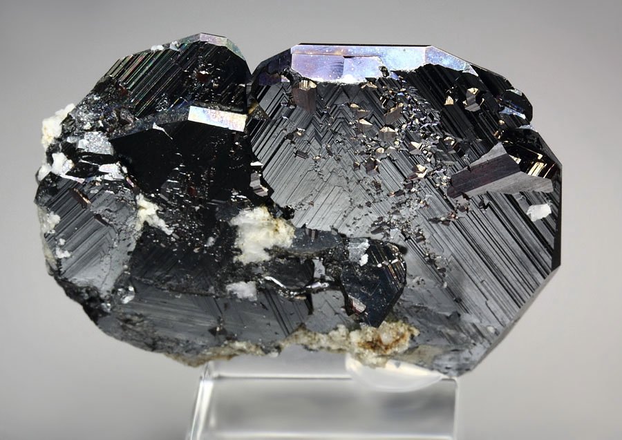 iridescent HEMATITE, gemmy RUTILE 