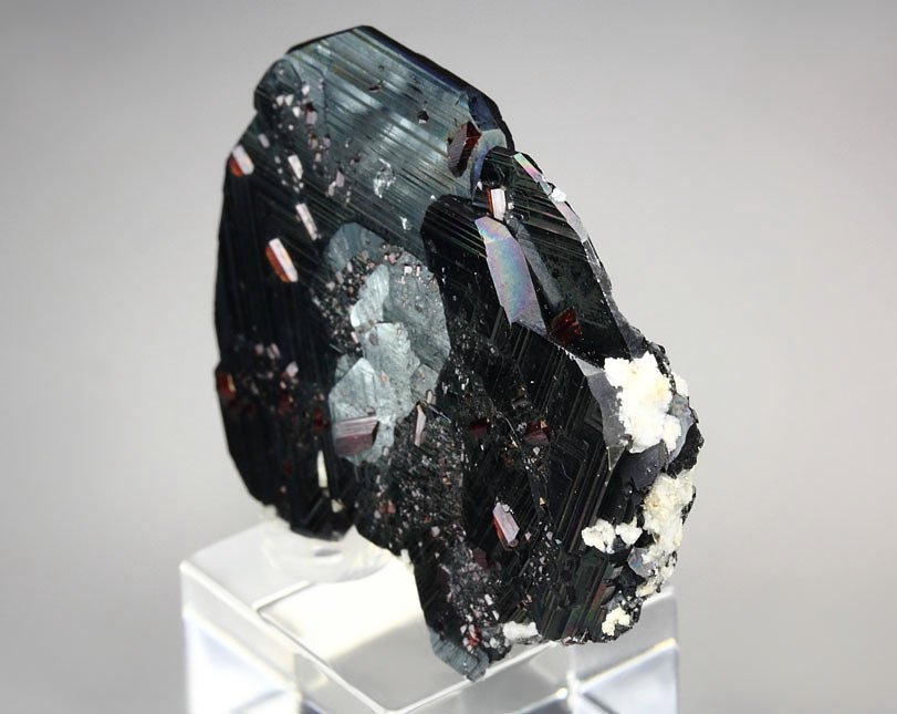 iridescent HEMATITE, gemmy RUTILE 