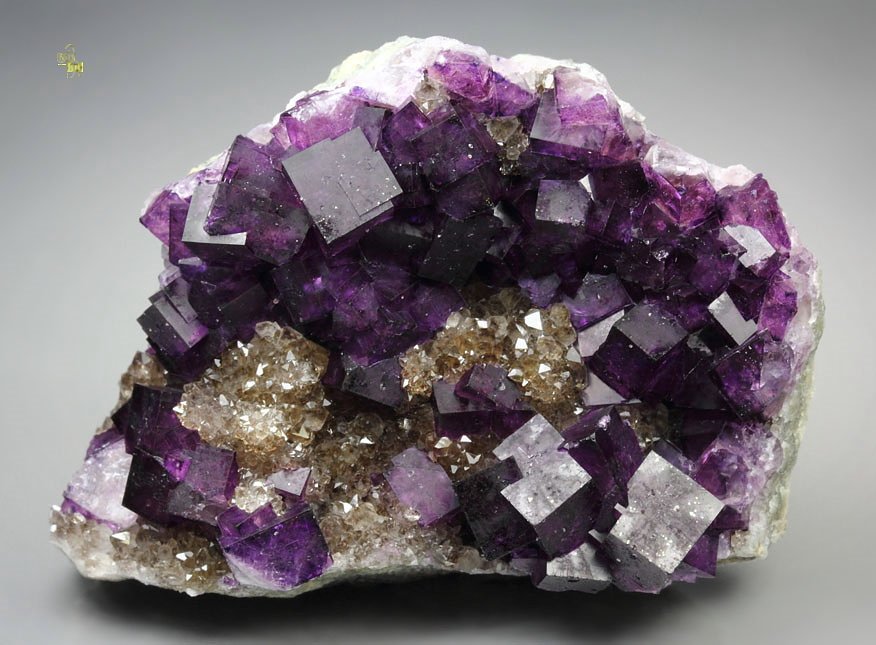 FLUORITE, QUARTZ var. SMOKY