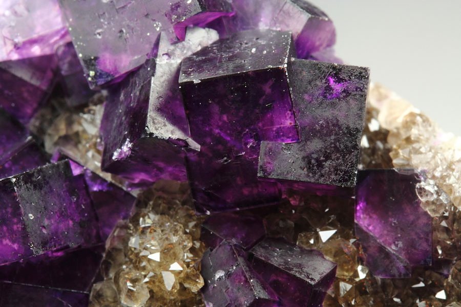 FLUORITE, QUARTZ var. SMOKY