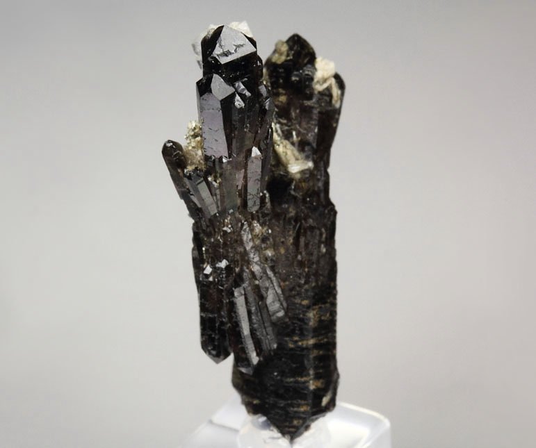 bi-terminated QUARTZ var. SMOKY, CATAPLEIITE