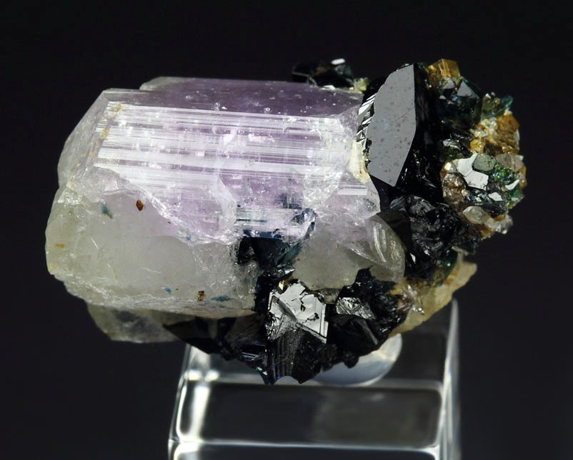 gem FLUORAPATITE, gemmy LAZULITE, SIDERITE, QUARTZ