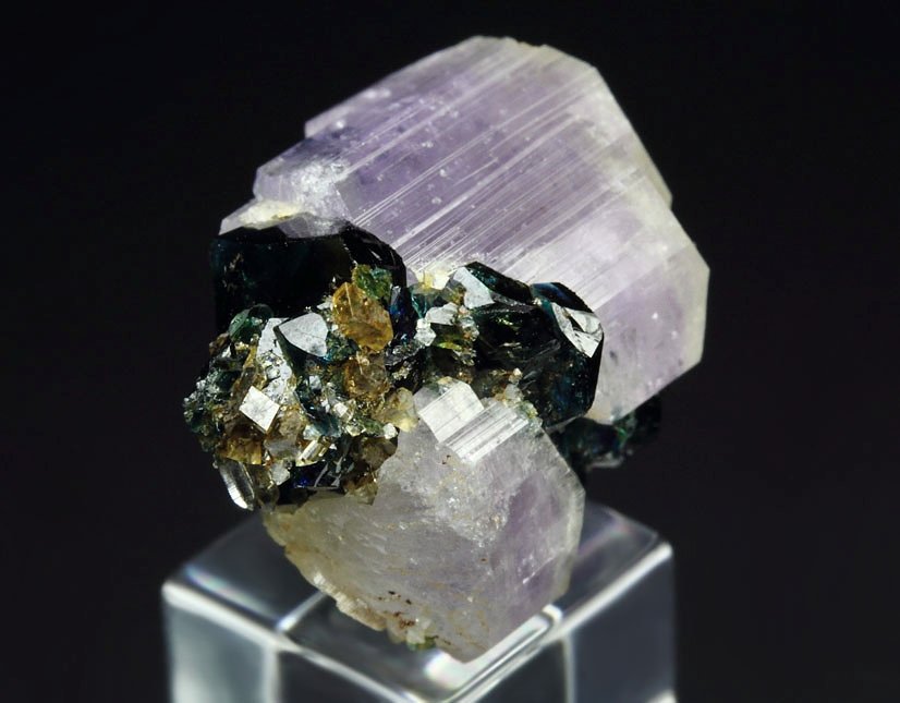 gem FLUORAPATITE, gemmy LAZULITE, SIDERITE, QUARTZ