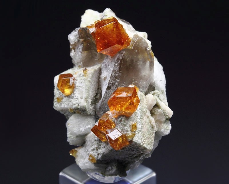 gem GARNET var. SPESSARTINE, QUARTZ, MICROCLINE