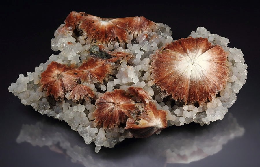 orange SCOLECITE, CHALCEDONY