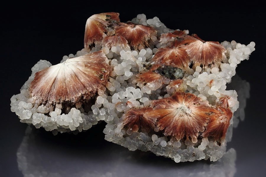 orange SCOLECITE, CHALCEDONY