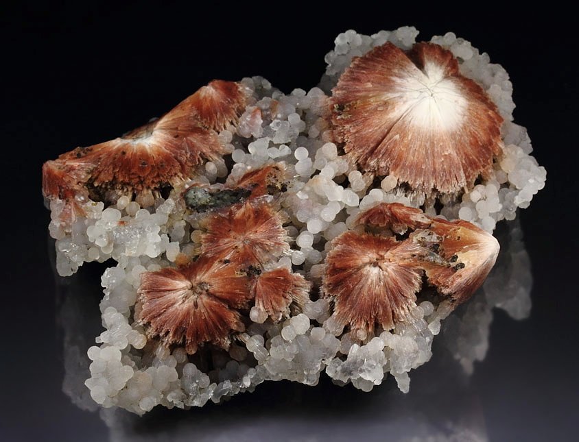 orange SCOLECITE, CHALCEDONY