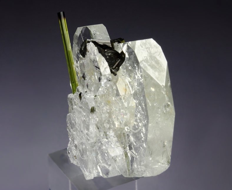 gem BERYL var. GOSHENITE, gem TOURMALINE var. ELBAITE