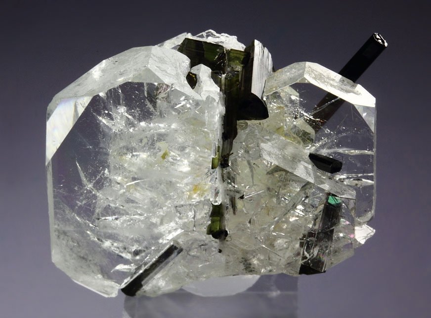 gem BERYL var. GOSHENITE, gem TOURMALINE var. ELBAITE