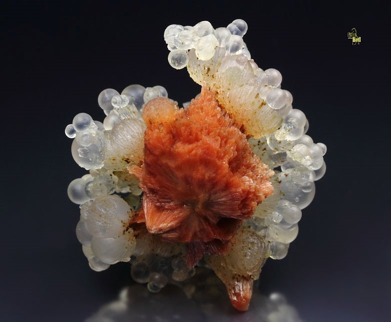 orange SCOLECITE, CHALCEDONY