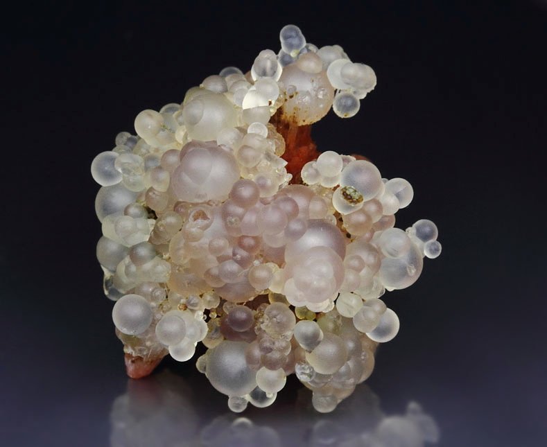 orange SCOLECITE, CHALCEDONY