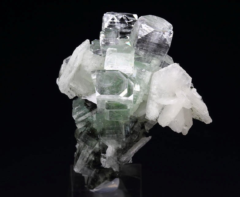 FLUORAPOPHYLLITE-(K) disco ball, STILBITE