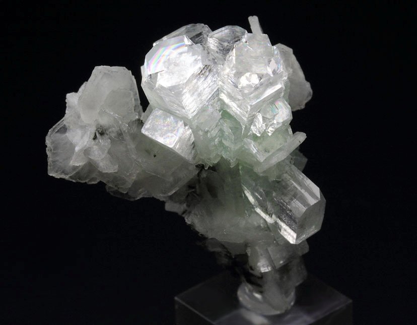 FLUORAPOPHYLLITE-(K) disco ball, STILBITE