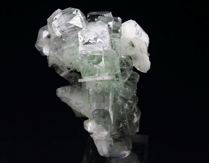 FLUORAPOPHYLLITE-(K) disco ball, STILBITE