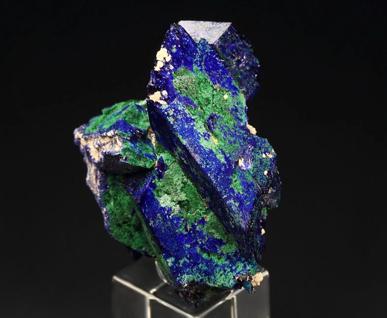 AZURITE, MALACHITE pseudomorph 