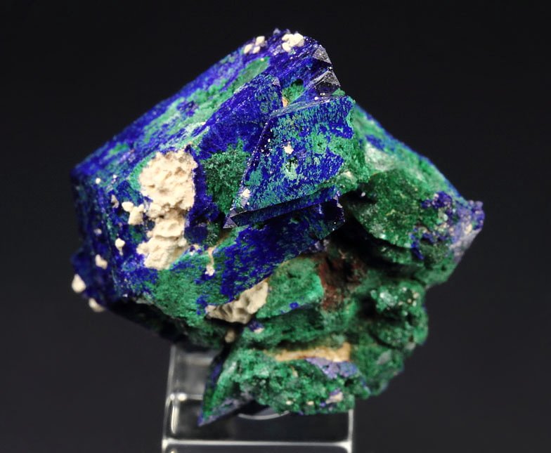 AZURITE, MALACHITE pseudomorph 